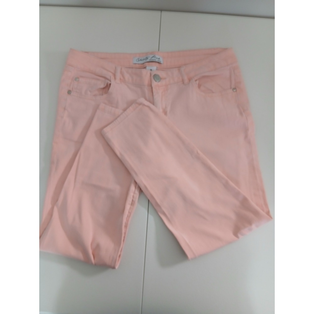 Celebrity Pink Womens Skinny Jeans Size 11 Peach Pink Stretch Denim CJ2718F1